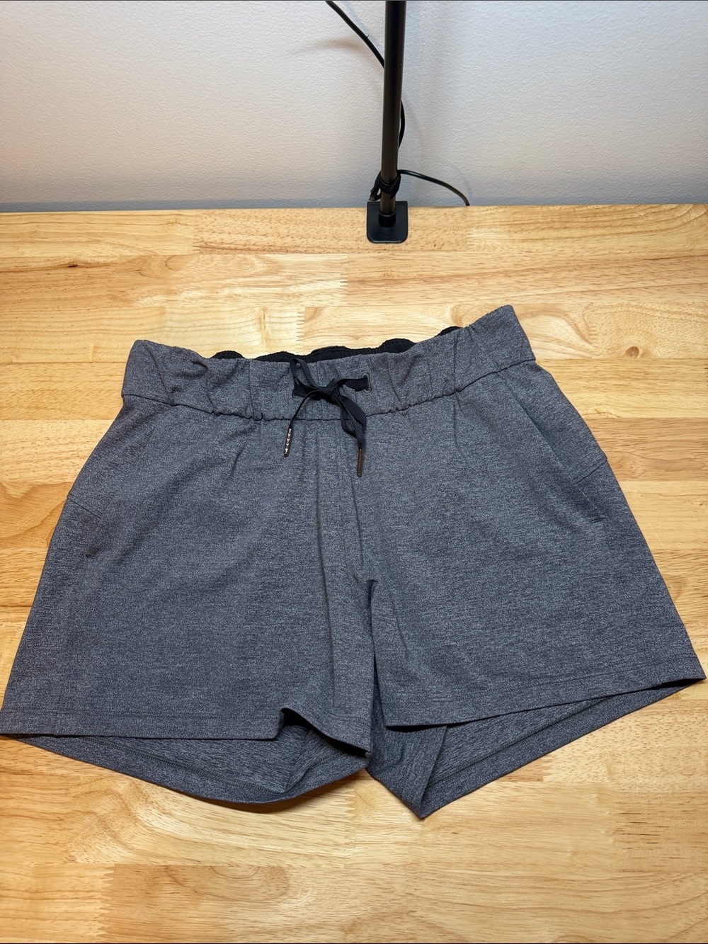 lululemon athletica Heather Gray Athletic Drawstring Shorts